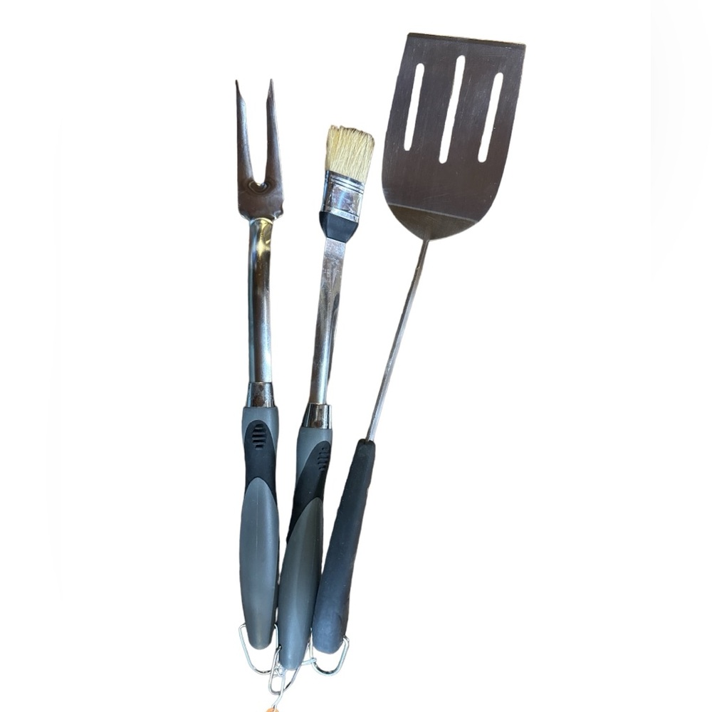 BBQ Utensils, Fork, Basting Brush and Spatula